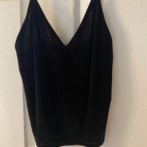 Velvet black crop top